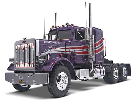 plastic model car,plastic model cars,Peterbilt 359 Conventional -- Plastic Model Truck Kit -- 1/25 Scale -- #851506